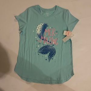 Wonder nation blue sparkly mermaid top